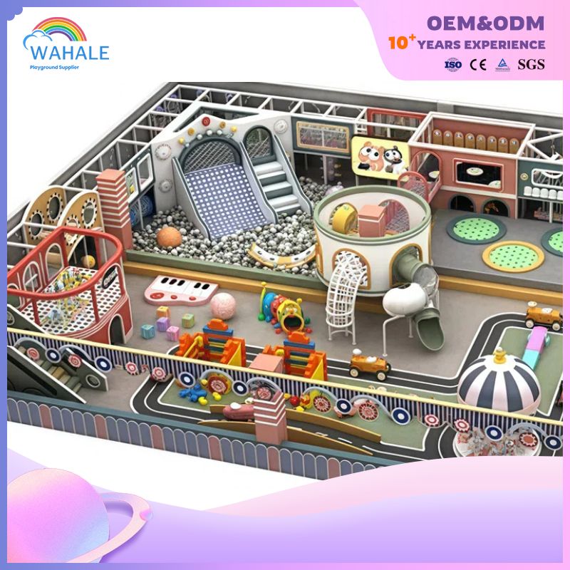 Customized Soft Furnishings And Playground Equipment with A Theme of Colorful Plants in The Sales Center