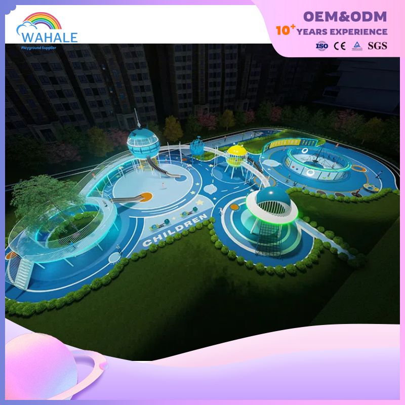 A Large Outdoor Night-luminous Planet Amusement Facility