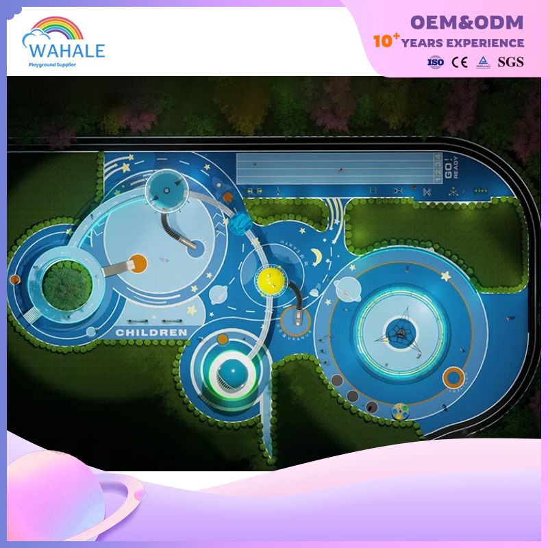 A Large Outdoor Night-luminous Planet Amusement Facility
