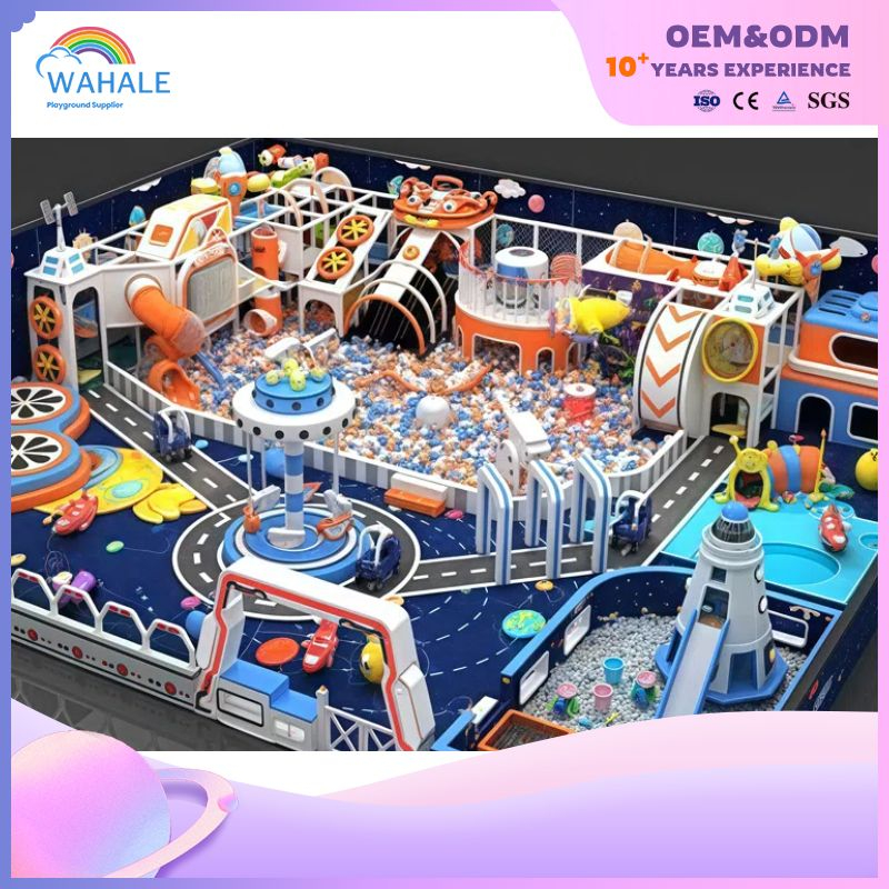 Distributor of Indoor Purple Castle-themed Children's Soft Furnishings And Playground Equipment in The Sales Center