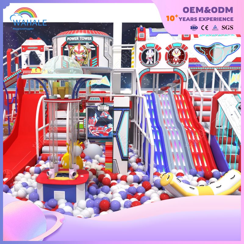 The Sales Center Has Custom-made Children's Interstellar Playground Facilities with An Indoor Space Theme