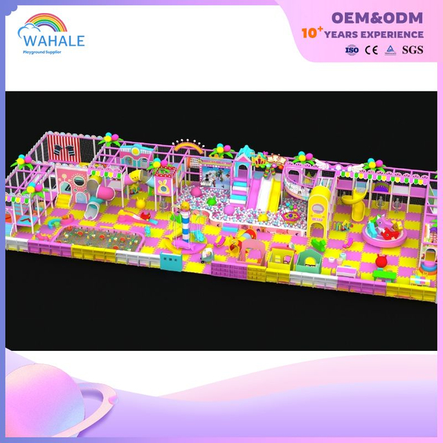 Kindergarten Indoor Macaron Park Indoor Customized Children's Soft Color Playground Equipment