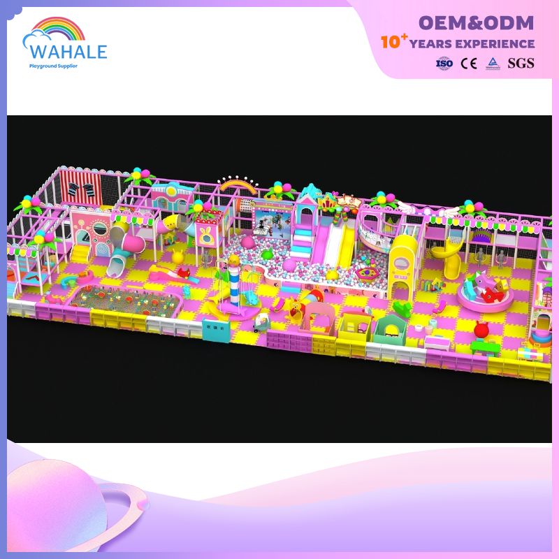 Kindergarten Indoor Macaron Park Indoor Customized Children's Soft Color Playground Equipment