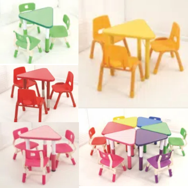 Triangle table and chair