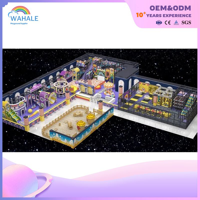 Purple Custom Shopping Mall Indoor Children's Sports Parkour Trampoline Park Amusement Facilities Supplier