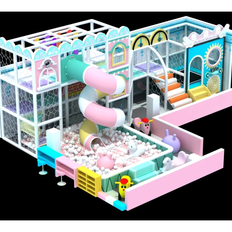 indoor color spiral pipe slide