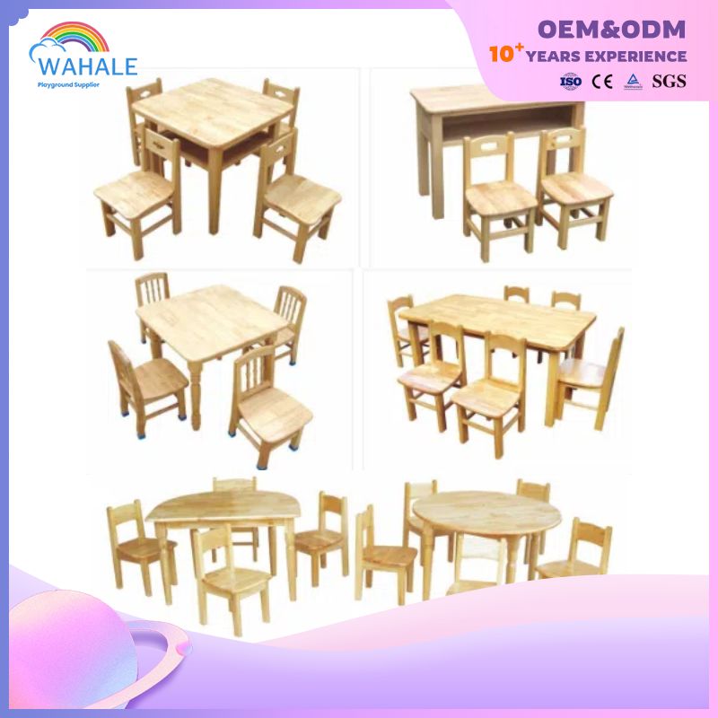 Children's Indoor Solid Wood Table And Chair Customized Special-shaped Children's Table And Chair Equipment