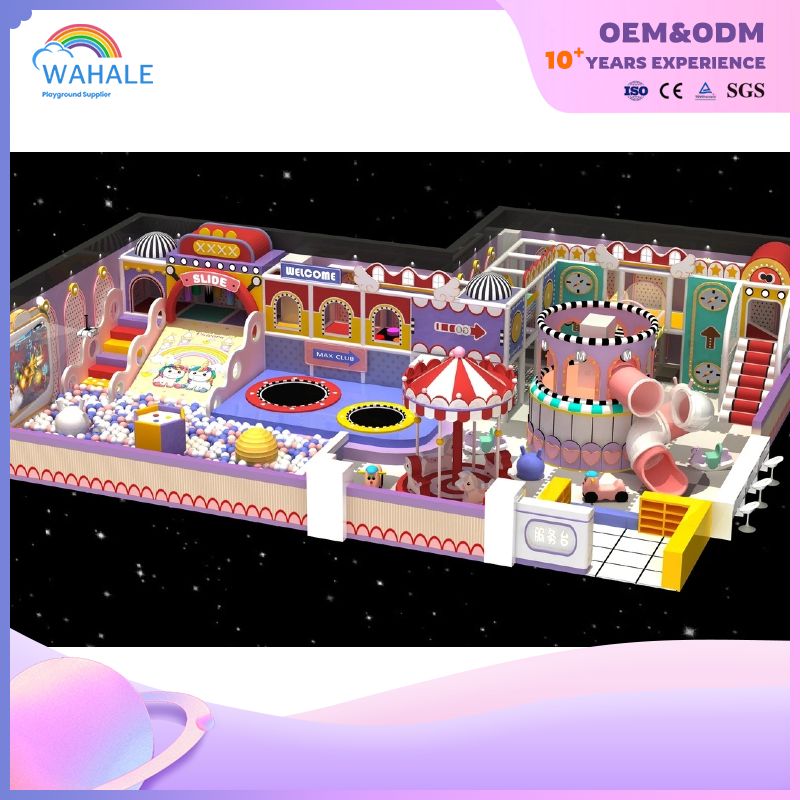 Macaron Color Children's Playhouse Indoor Castle Themed Playhouse Playground Equipment