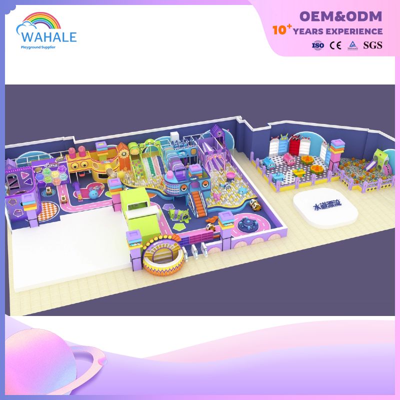 Robot Theme Customized Indoor Playground Children Indoor Purple Series Amusement Park Equipment