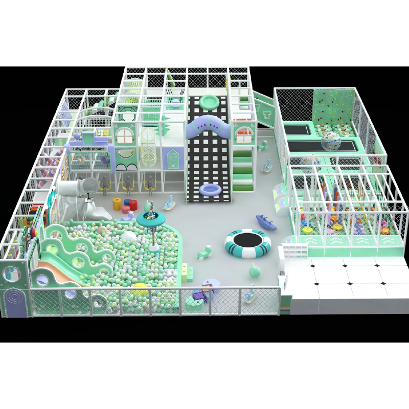 Steel pipe two-storey indoor maze structure