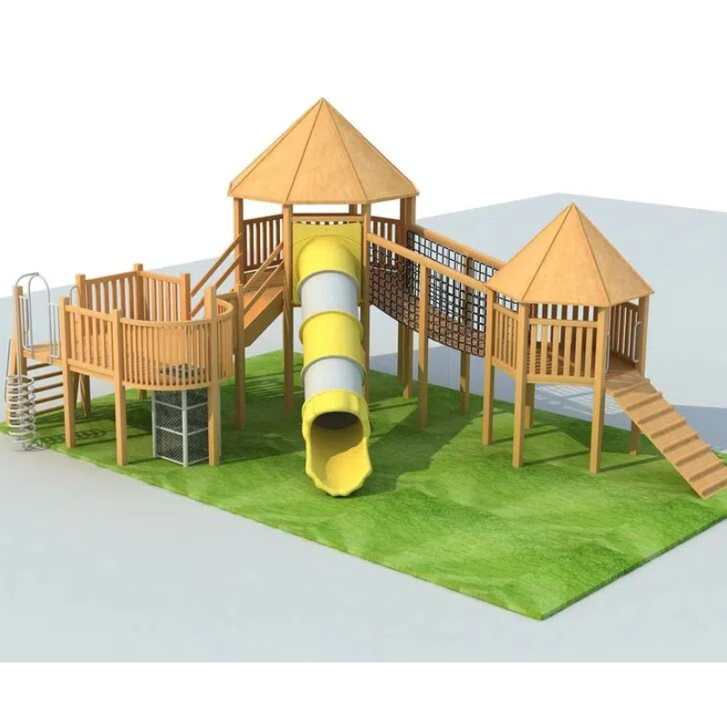 Outdoor wooden molding tower