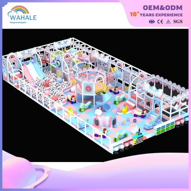 Kindergarten Indoor Blue Pink Indoor Playground Customized Children's Amusement Park Equipment