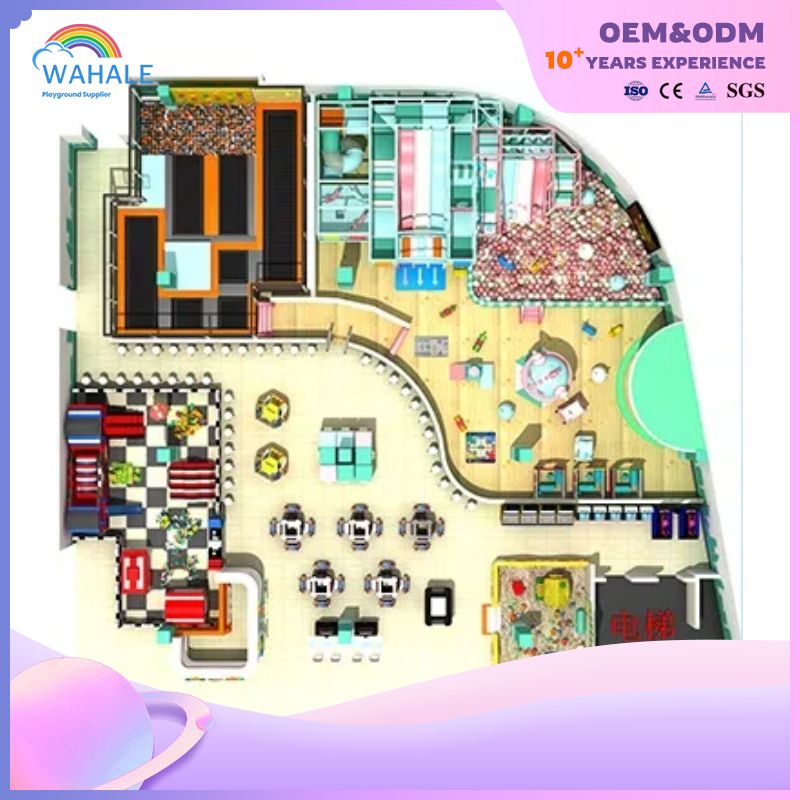 Green theme customized indoor children's video game theme playground equipment sale