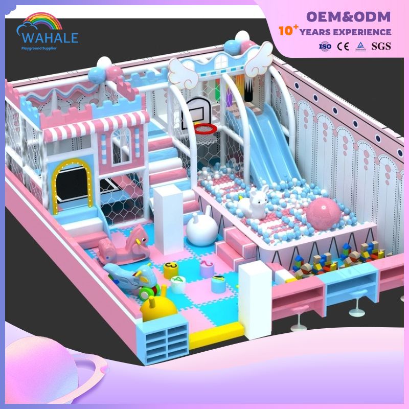 New Blue Pink Kids Soft Hold Play Equipment Kids Soft Foam Climbing Slide