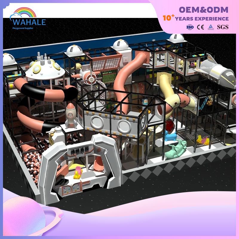 Macaron Theme Indoor Playground Ninja Sports Complex Indoor Adventure Park