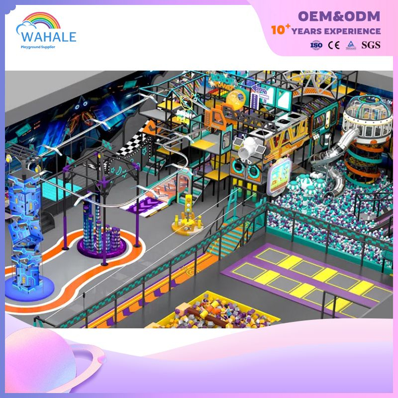 Space Theme Customized Children's Physical Training Playground Indoor Robot Modeling Soft Decoration Park