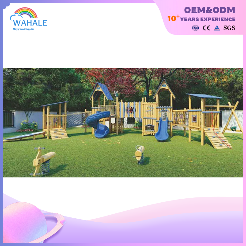 Blue Castle Modeling Customized Residential Outdoor Children's Slide Park Equipment Wholesale