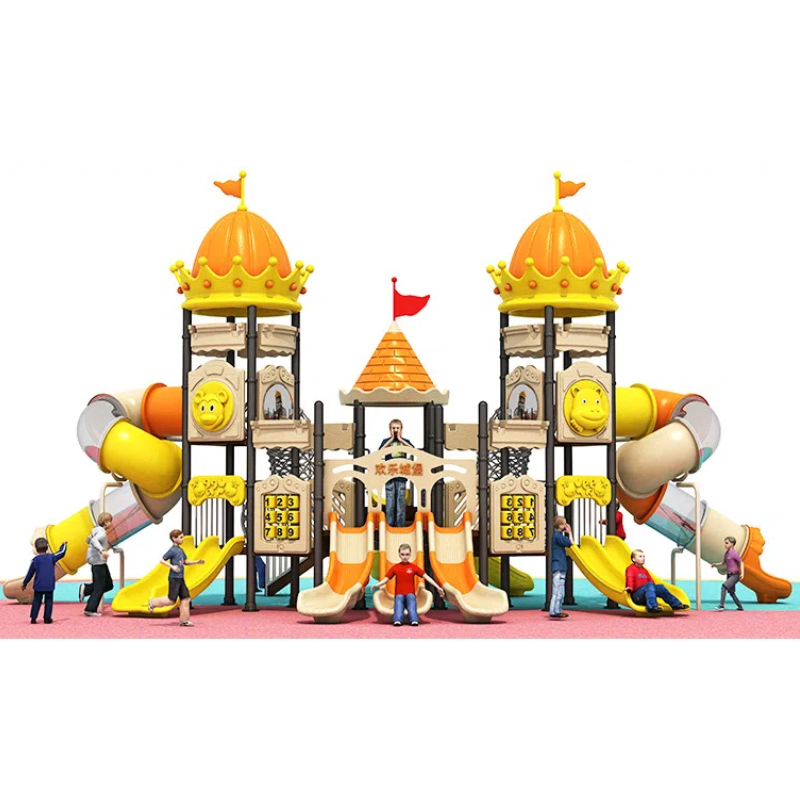 Yellow crown shape tower