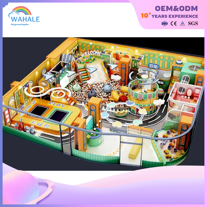 Mall Indoor Green Plant Theme Customized Children's Soft Playground Equipment Wholesale