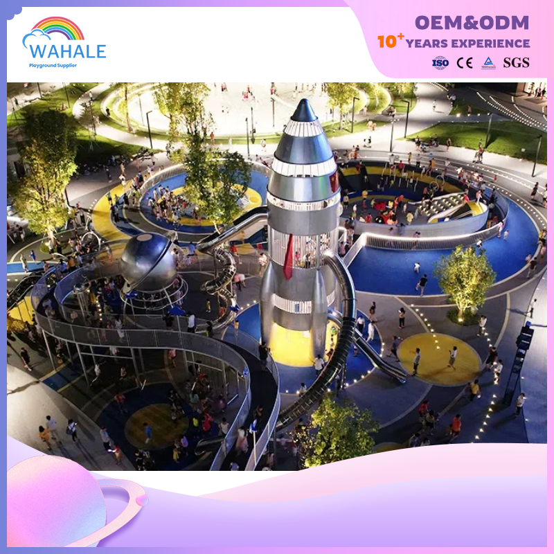 Scenic Spot Outdoor Space Theme Customized Children's Interstellar Playground Equipment Builder
