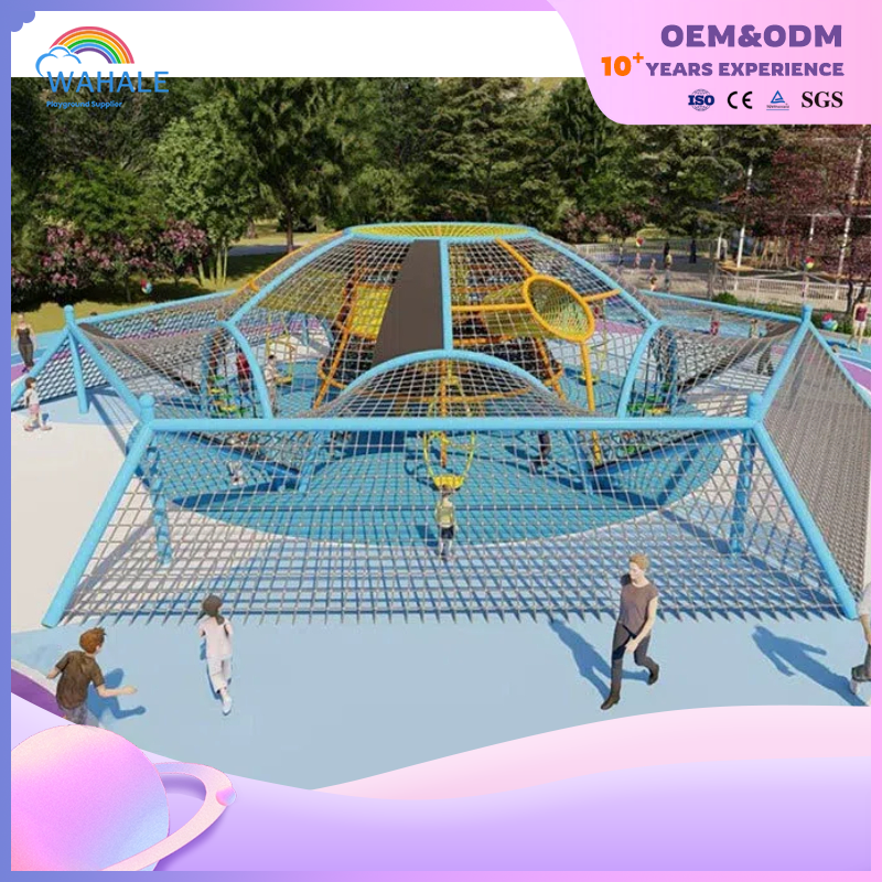 Park Outdoor Children's Paper Climbing Rope Net Climbing Frame Custom Children's Hexagonal Climbing Net To Expand The Park