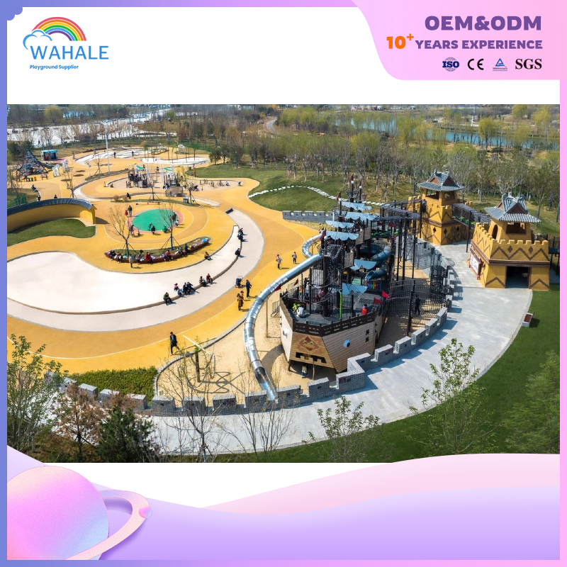Scenic Area Outdoor Yellow Ship Modeling Custom Children's Physical Exercise Playground Equipment Builder