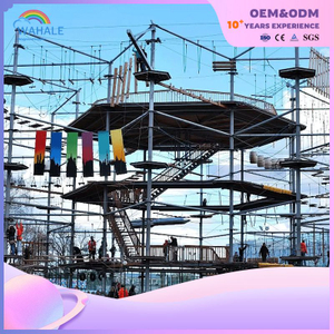 Scenic Area Outdoor Wooden Children's Warrior Adventure Playground Equipment Supplier