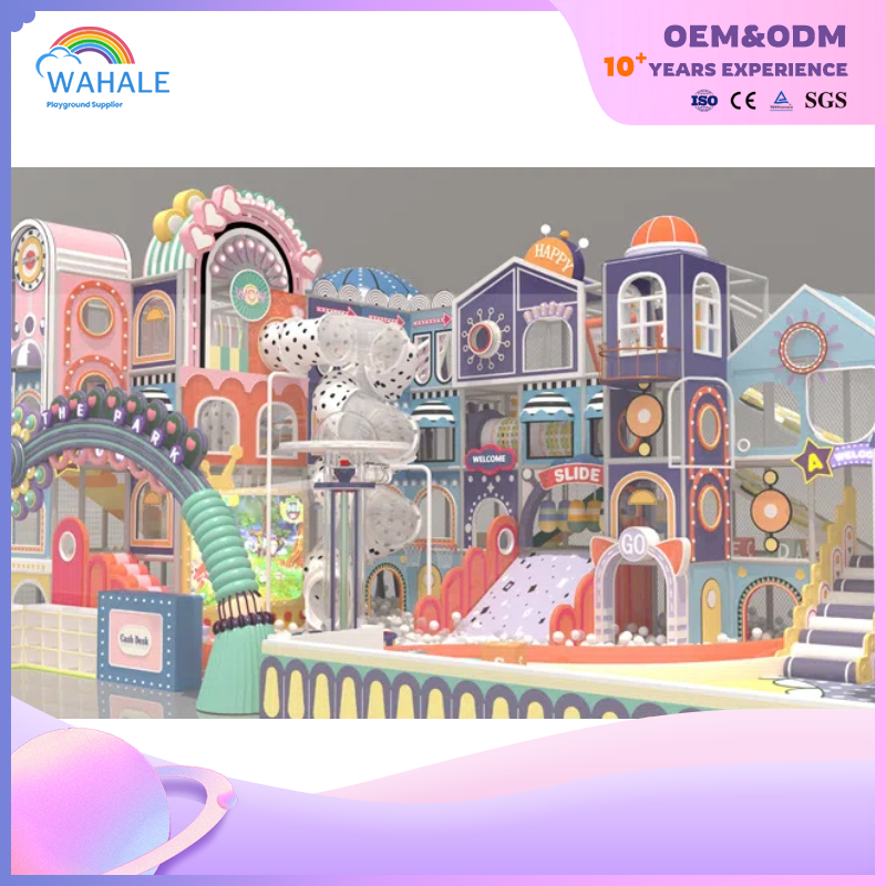 Early Education Center Indoor Color Castle Shape Children's Soft Maze Playground Equipment