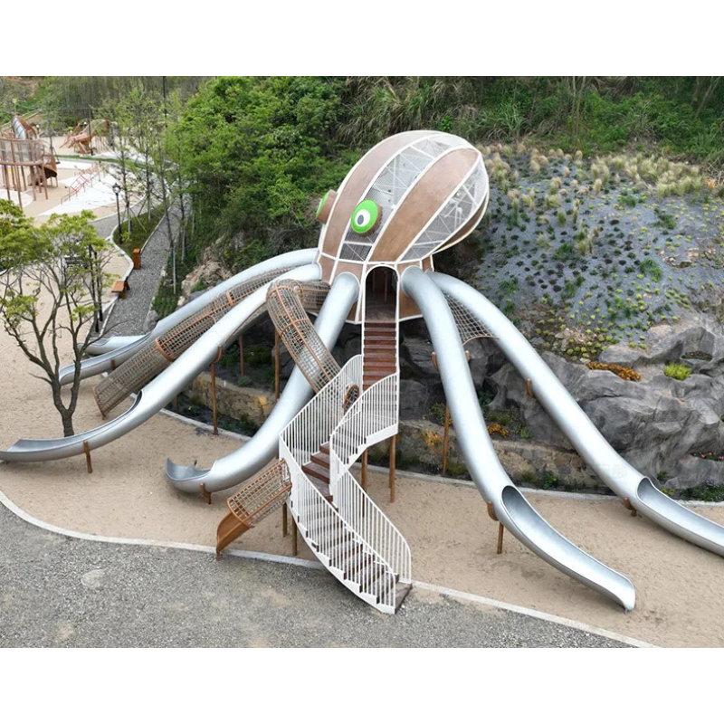 Stainless steel octopus foot slide