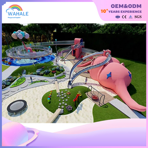Park Outdoor Pink Elephant Modeling Custom Children's Playground Equipment Wholesale