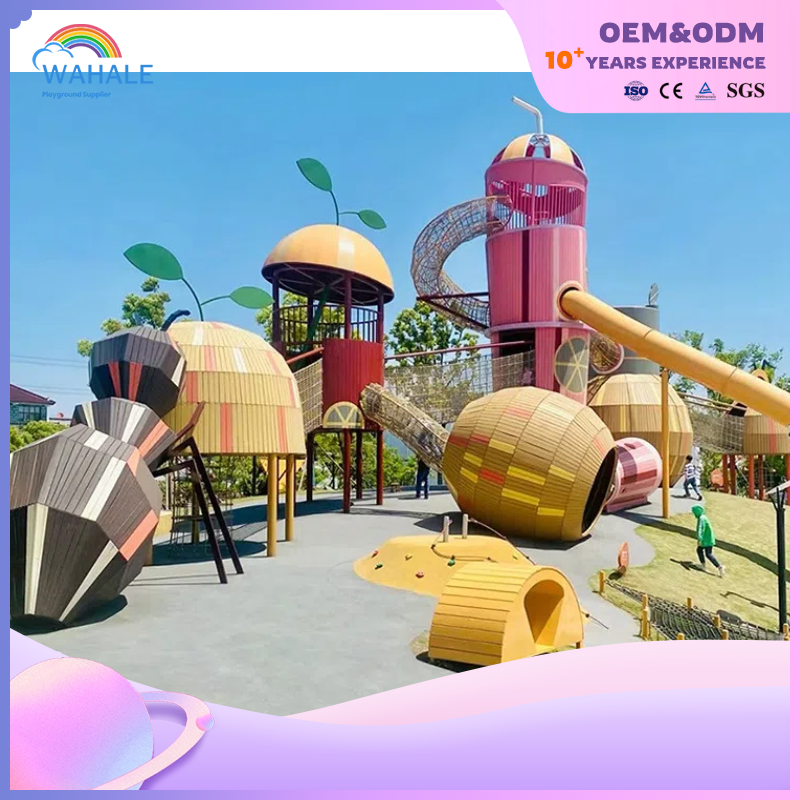 Summer Fruit Theme Customized Scenic Area Outdoor Colorful Fruit Shape Children's Playground Equipment