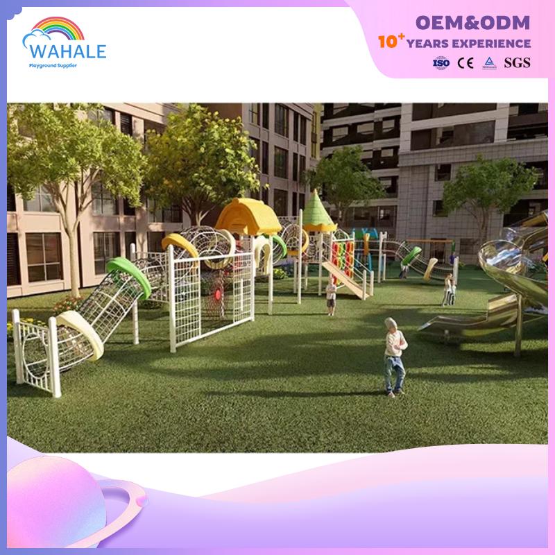 Kindergarten Outdoor Cartoon Wooden Children Sports Playground Equipment Supplier