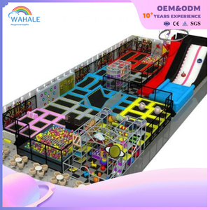 Large indoor interactive trampoline park custom color children's sports playground equipment