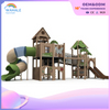 Kindergarten outdoor forest theme customized children's slide park playground equipment supplier
