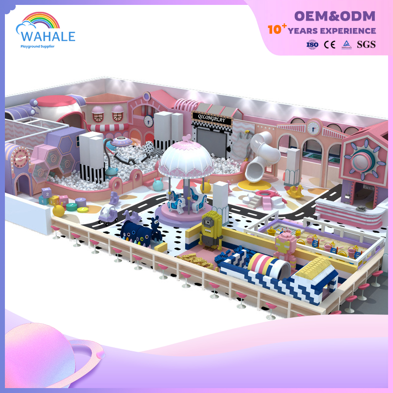 Kindergarten Indoor Pink House Theme Customized Children Soft Decoration Playground Equipment Wholesale