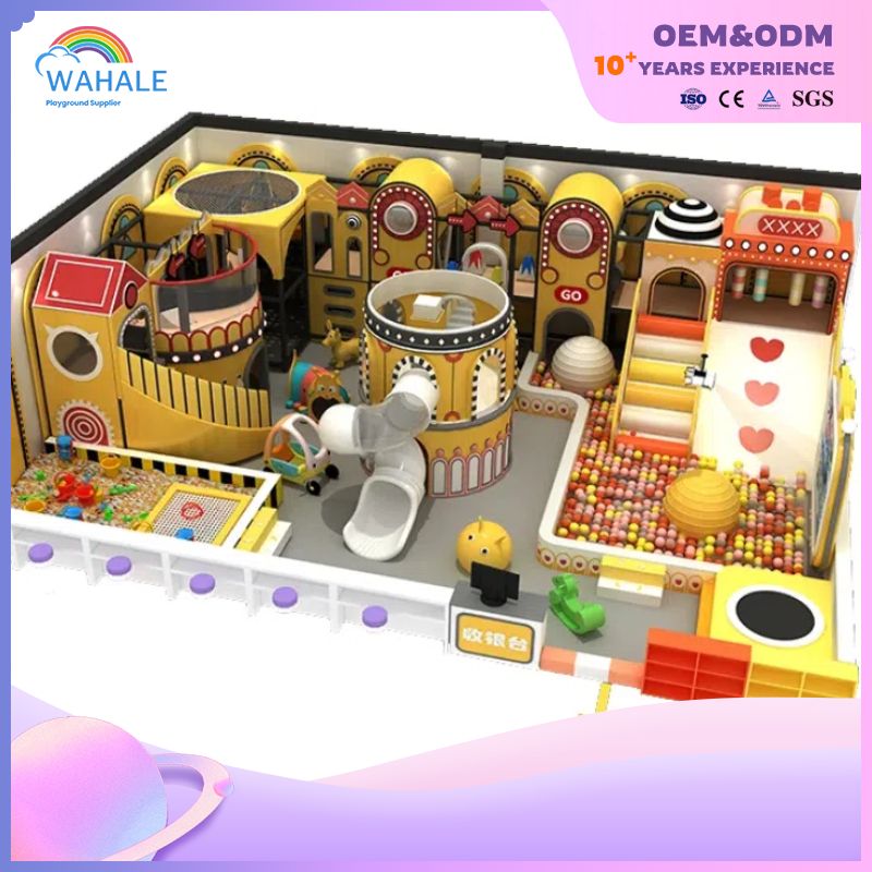 Cartoon Theme Custom Shopping Mall Indoor Yellow Soft Installation Playground Equipment Wholesale