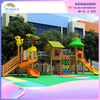 Community Outdoor Wooden House Modeling Custom Children's Slide Playground Equipment Wholesale