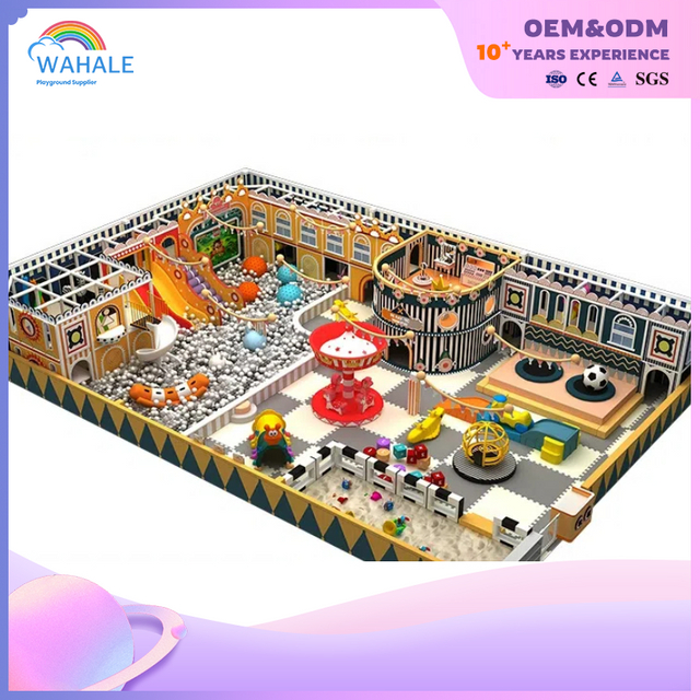 The Sales Center Interior Orange Is A Custom-made Children's Soft Decoration Castle Theme Playground Facilities