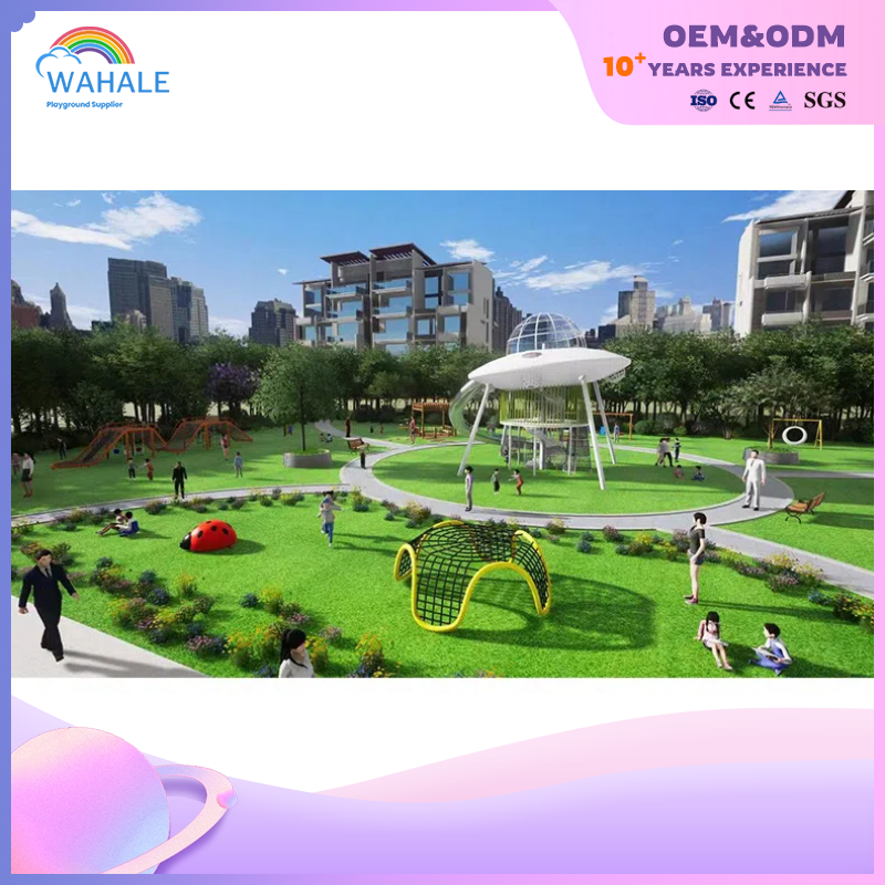 Scenic Spot Outdoor Custom White Flying Saucer Shape Children's Playground Equipment Manufacturer