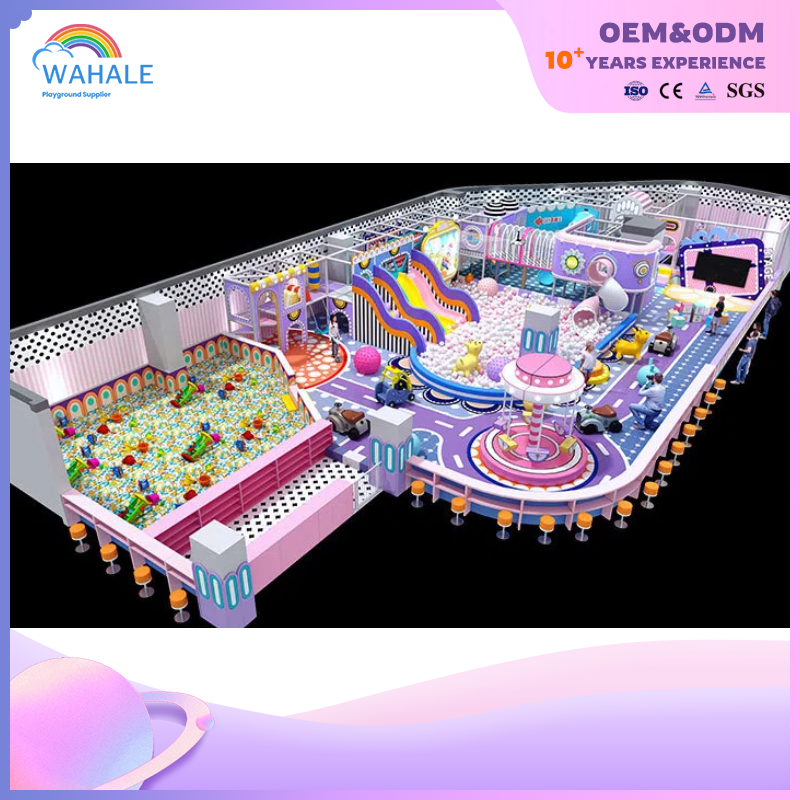 Sales Center Interior Purple Candy Theme Customized Soft Decoration Parent-child Interactive Children's Playground Equipment