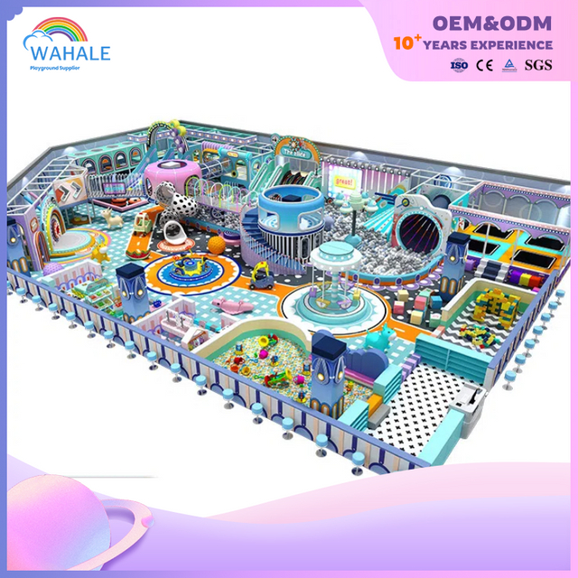 Coffee Shop Indoor Blue Soft Installation Marine Theme Custom Parent-child Interactive Playground Equipment