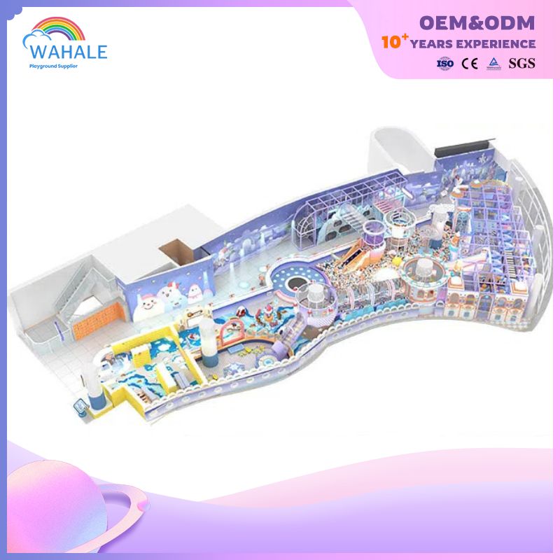 Marine Theme Customized Children's Indoor Purple Soft Playground Equipment for Sale