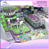 Purple Green Theme Customized Children's Physical Training Playground Indoor Trampoline Park
