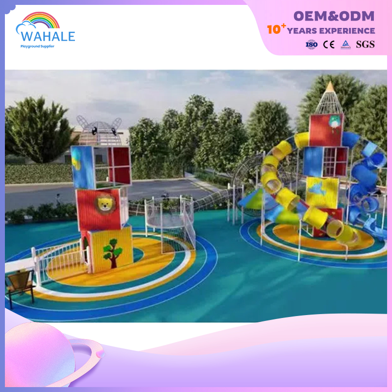 Early Education Center Outdoor Color Cartoon Children Physical Exercise Playground Equipment Supplier