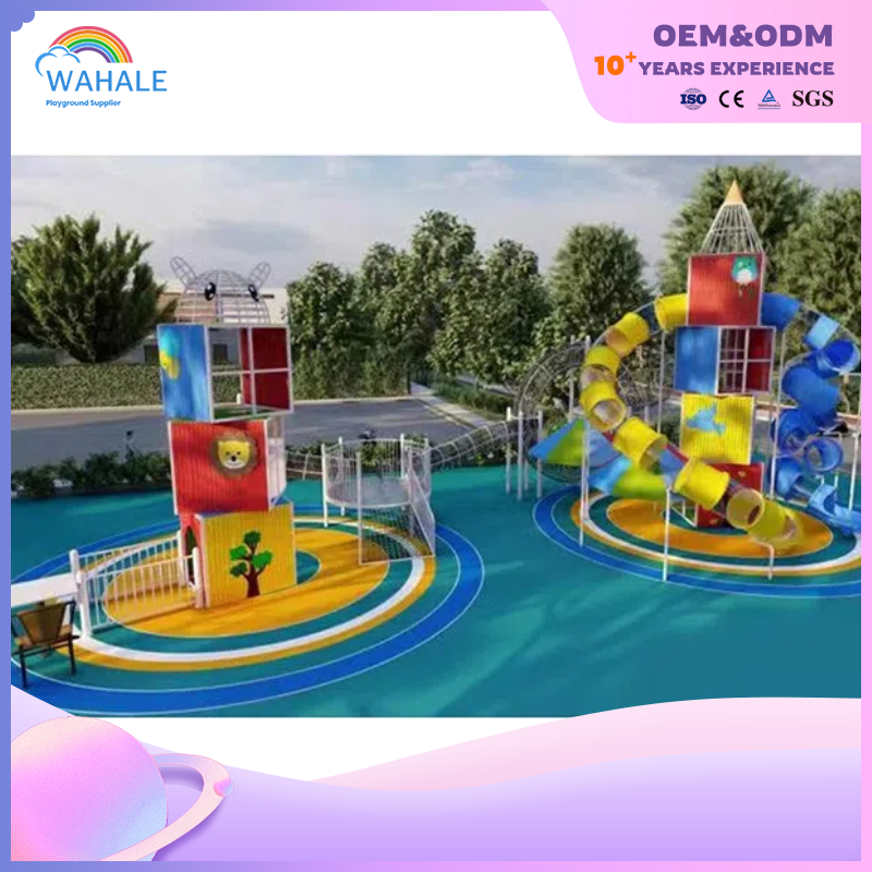 Early Education Center Outdoor Color Cartoon Children Physical Exercise Playground Equipment Supplier