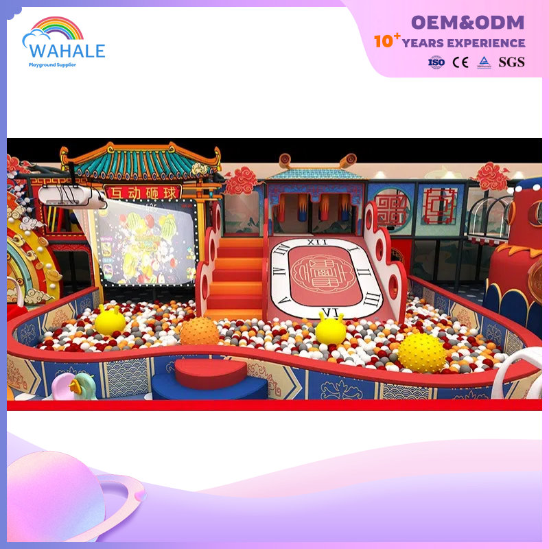 New Year Red Theme Custom Indoor Soft Decoration Park Children's Peking Opera Theme Indoor Playground