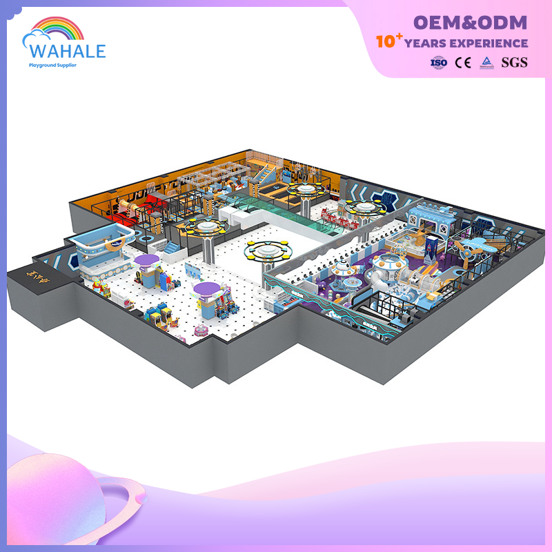 Mall Indoor White Flying Saucer Interplanetary Theme Custom Soft Cover Children's Playground Equipment Dealer