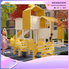 Early Education Center Outdoor Yellow House Shape Playground Customized Wooden Maze for Children