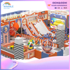 Dealer of Customized Children's Playground Equipment with An Orange Castle Theme Indoors in The Shopping Mall