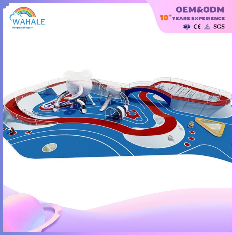 A 400-square-meter Outdoor Rocket-shaped Customized Children's Playground Equipment for The Scenic Area